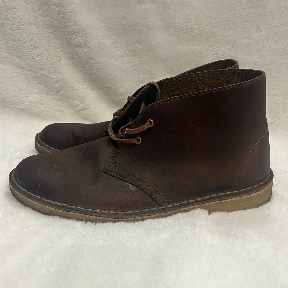 Clarks Bushacre Men's Chukka Boot - Beeswax, Leather US Size 11 M‎ EC